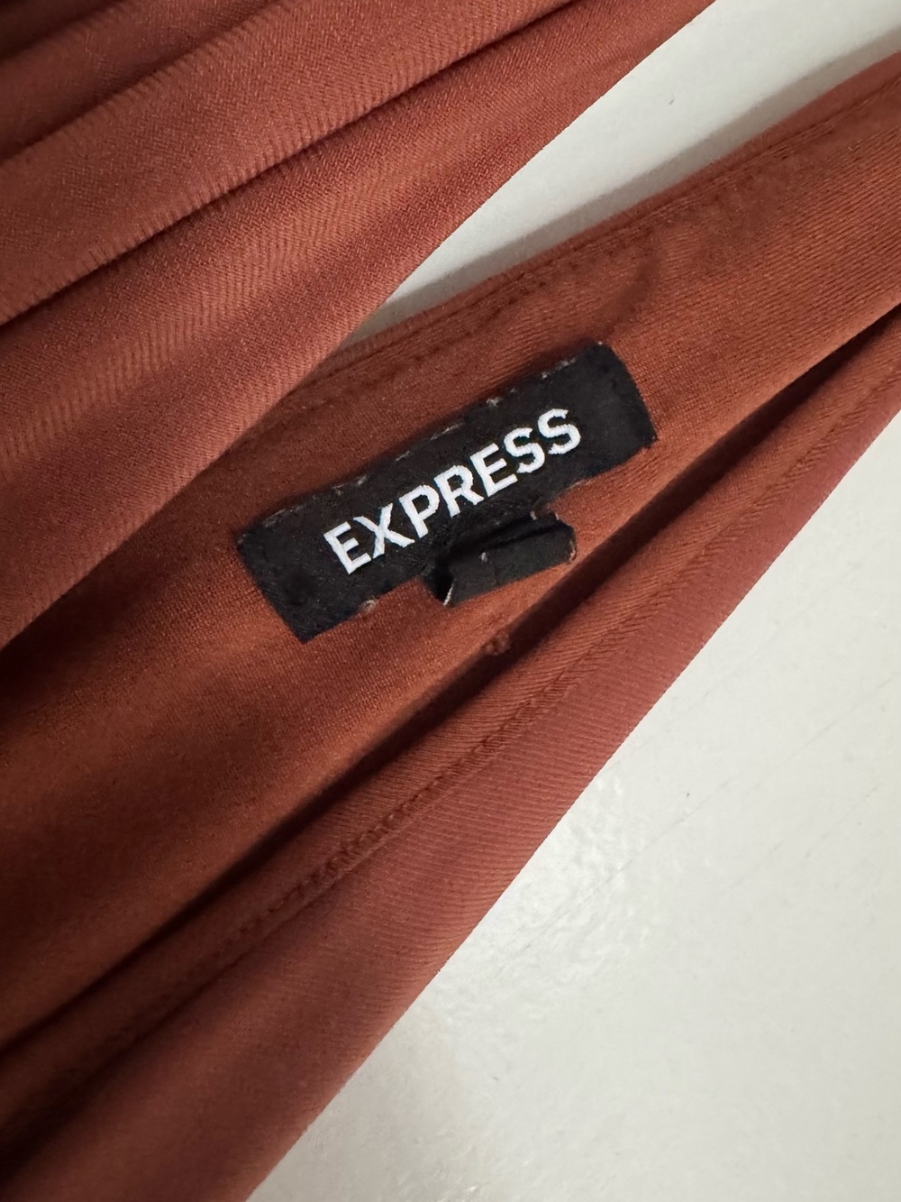 Express Rust-Brown Halter Wrap Top - Picture 3 of 3